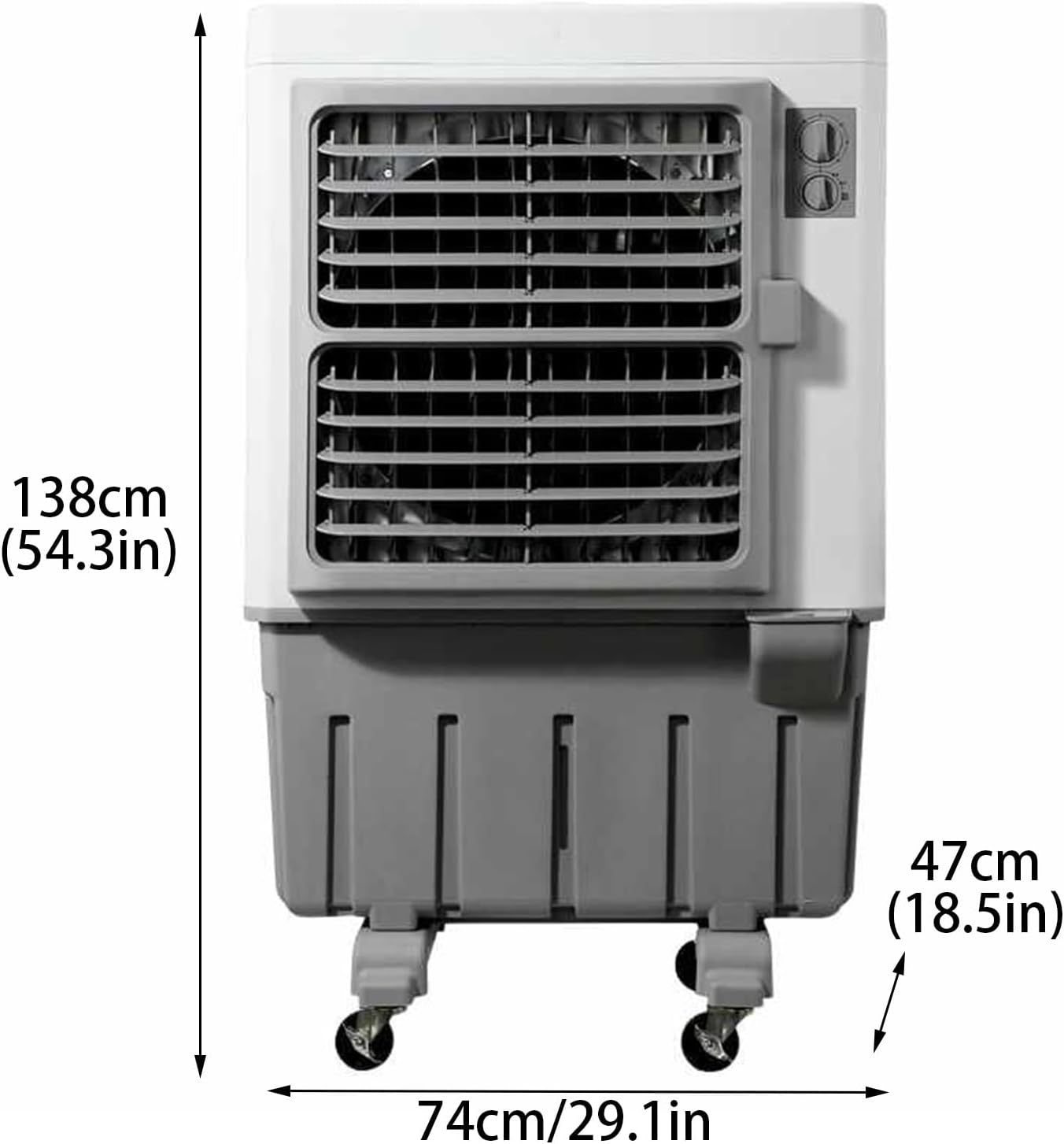Bosuca冷風機 強力大容量タンク 10L 三面吸気·強力冷却送風 自動首振り